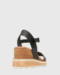 Women Betts Leather|Heeled^PRE-ORDER SANDREA Stacked Heel Wedges