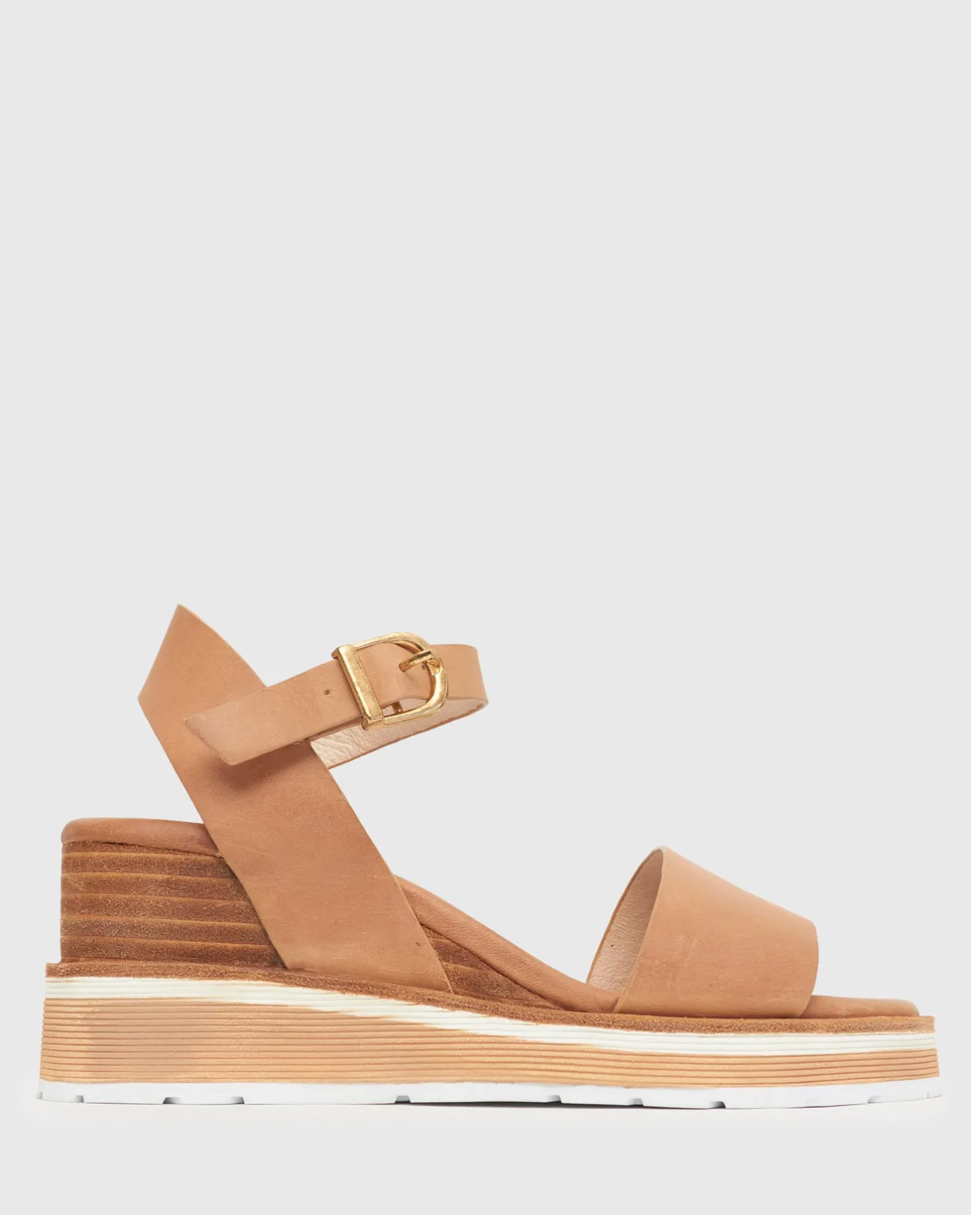 Women Betts Leather|Heeled^PRE-ORDER SANDREA Stacked Heel Wedges