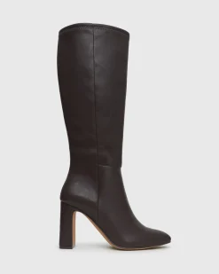 Women Betts Knee High|Chocolate^PRIME Block Heel Knee High Boots