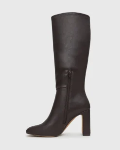 Women Betts Knee High|Chocolate^PRIME Block Heel Knee High Boots