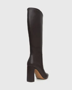Women Betts Knee High|Chocolate^PRIME Block Heel Knee High Boots