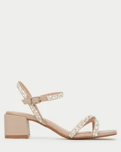 Women Betts Bridal|Block^SHAY Diamante Low Heeled Sandals