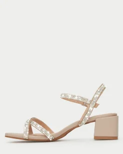 Women Betts Bridal|Block^SHAY Diamante Low Heeled Sandals