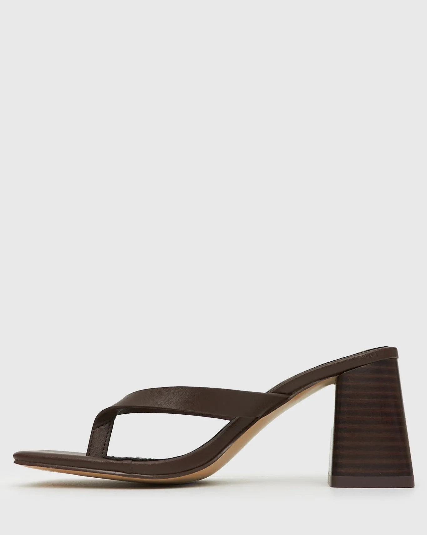 Women Betts Block|High^SUNDOWNER Leather Thong Mule Sandals