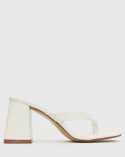 Women Betts Bridal|Block^SUNDOWNER Leather Thong Mule Sandals