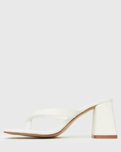 Women Betts Bridal|Block^SUNDOWNER Leather Thong Mule Sandals