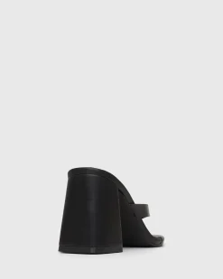 Women Betts Block|High^SUNDOWNER Leather Thong Mule Sandals