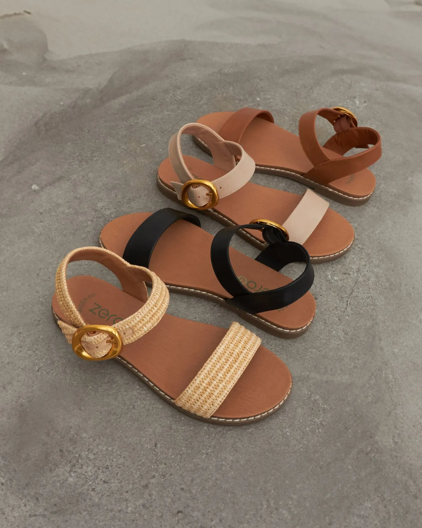 Women Betts Sandals|Flats^Wider Fit ATLANTA Vegan Flat Sandals