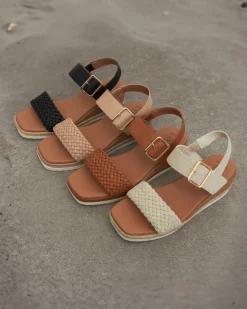 Women Betts Wider Fit|Low-Mid^Wider Fit KENZIE Vegan Low Wedge Sandals