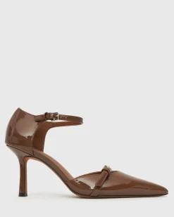 Women Betts Pumps|High^YVONNE Ankle Strap Stiletto Point