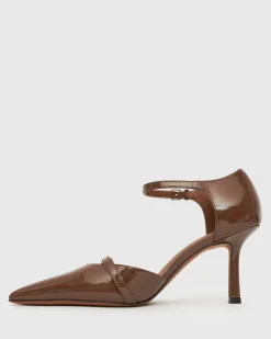 Women Betts Pumps|High^YVONNE Ankle Strap Stiletto Point